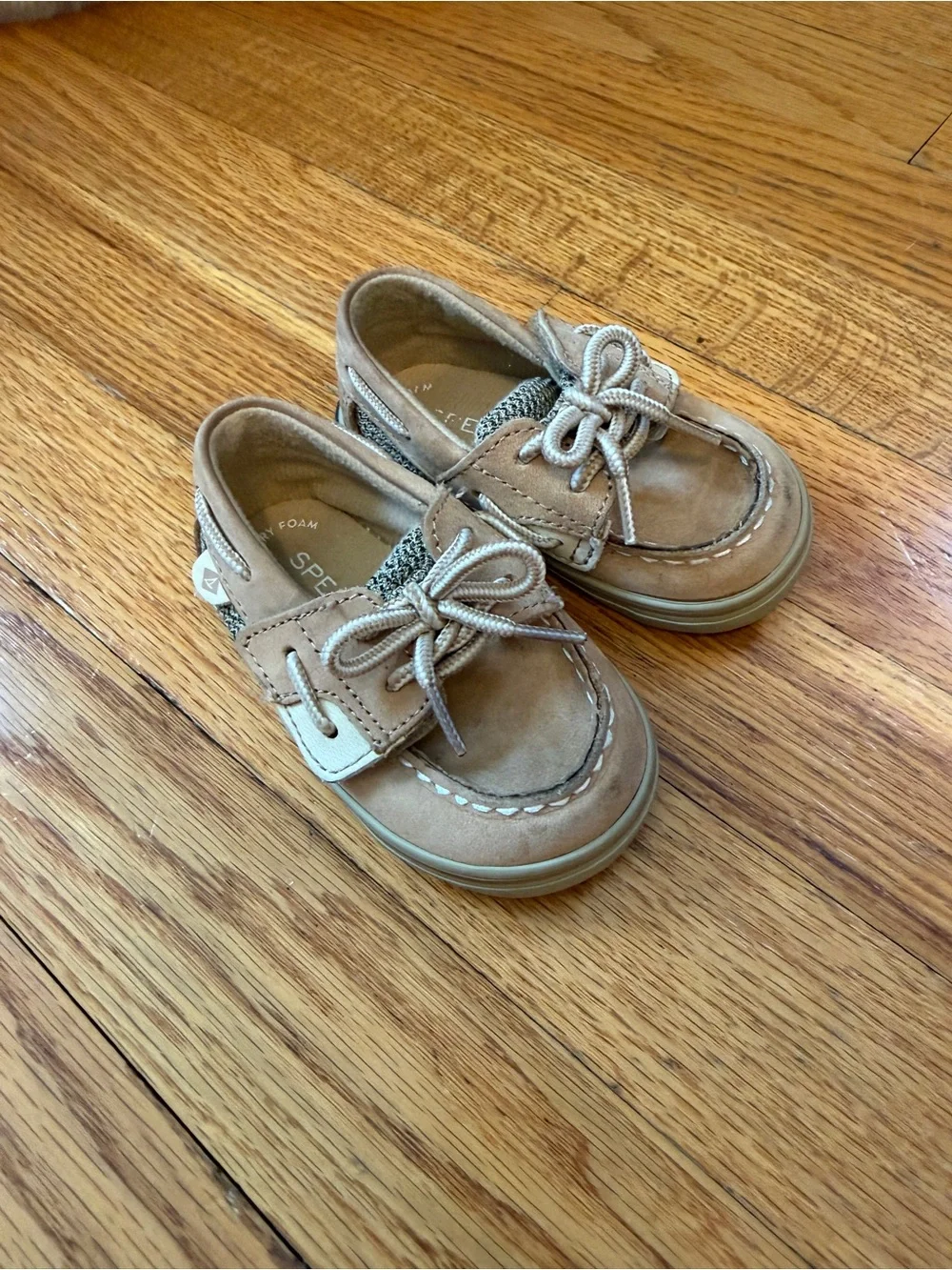 Sperry Kids Beige/Tan Moccasin Boat Shoes